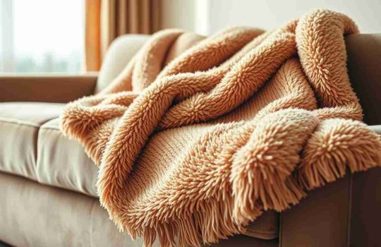 Soft Fuzzy Throw Blanket for Couch