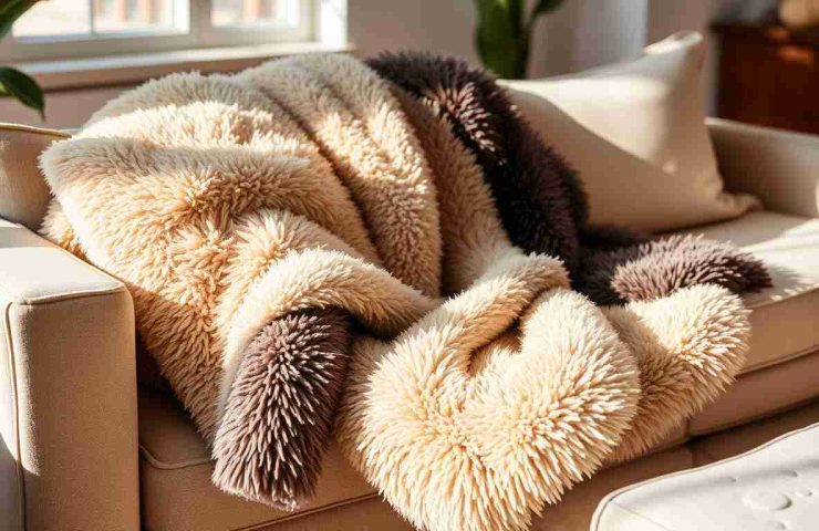 Soft Fuzzy Throw Blanket for Couch